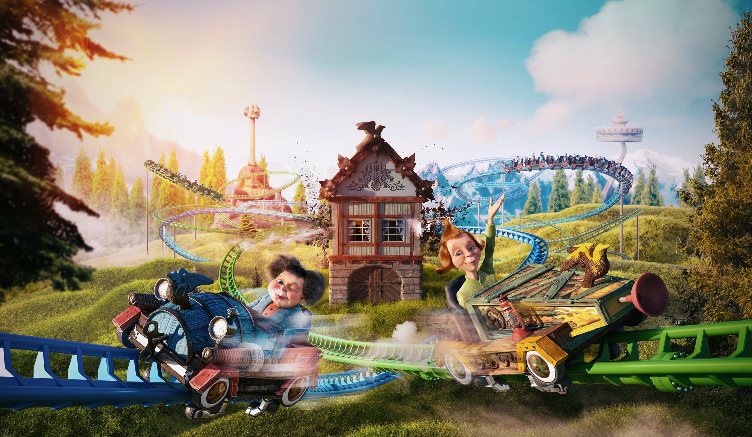 Les facétieux Max & Moritz installent leur double coaster à Efteling